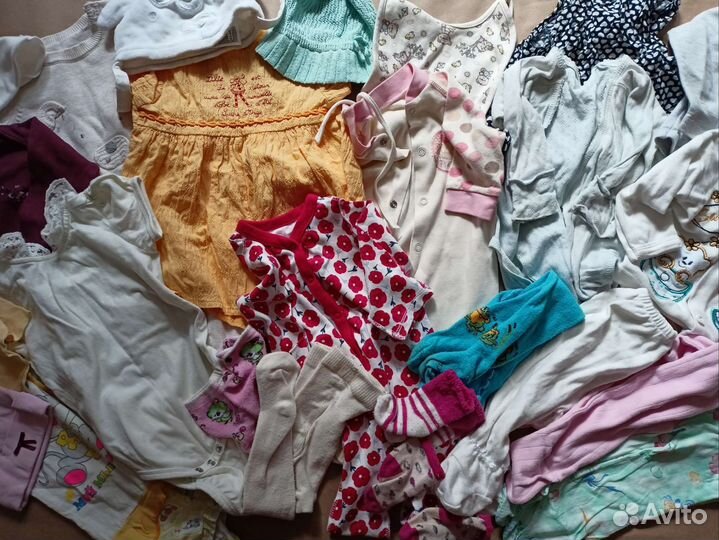 Вещи пакетом на девочку от 3 до 6 мес