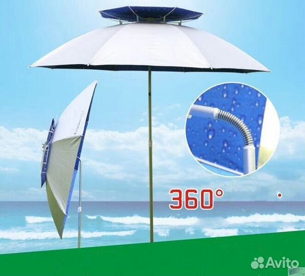 Зонт пляжный раскладной (поворотный)