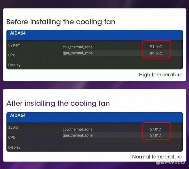 Вентилятор охлаждения для Андроид Магнитол