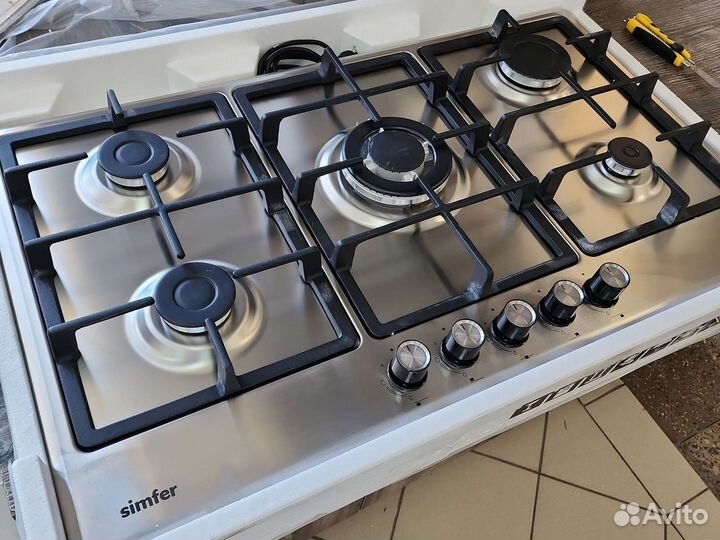 Варочная панель на 5 конфорк Midea MG7560 TGB/W