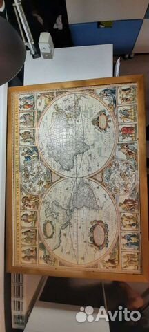 Картина из пазла (историческая карта мира)