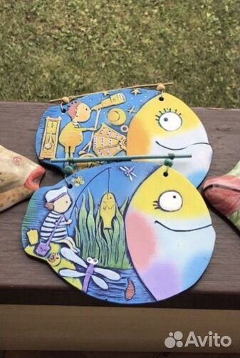 Рыбки глиняные, рыба-вешалка