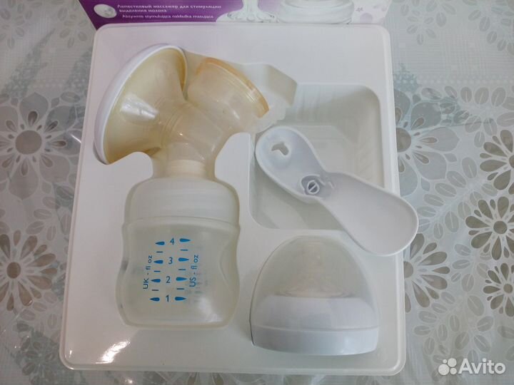 Молокоотсос ручной с бутылочкой avent SCF330