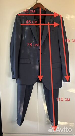 Мужской костюм 50 L синий Ermenegildo Zegna