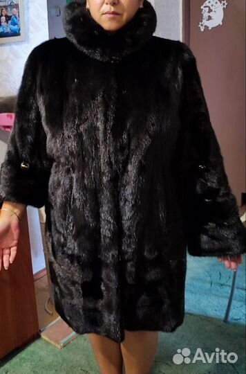 Шуба норковая с капюшоном 48 50,торг