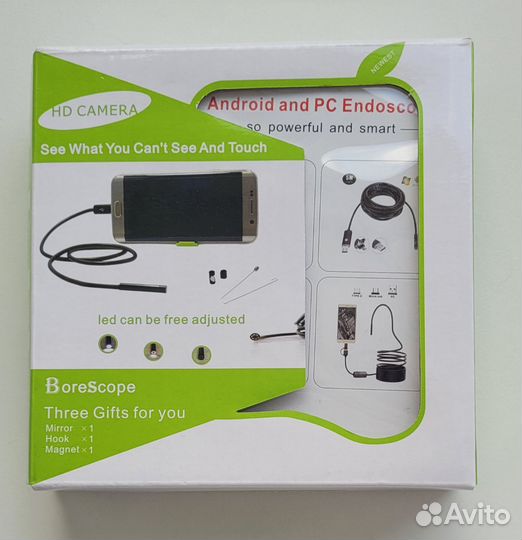 Эндоскоп Гибкая камера USB для Android и PC 2 м