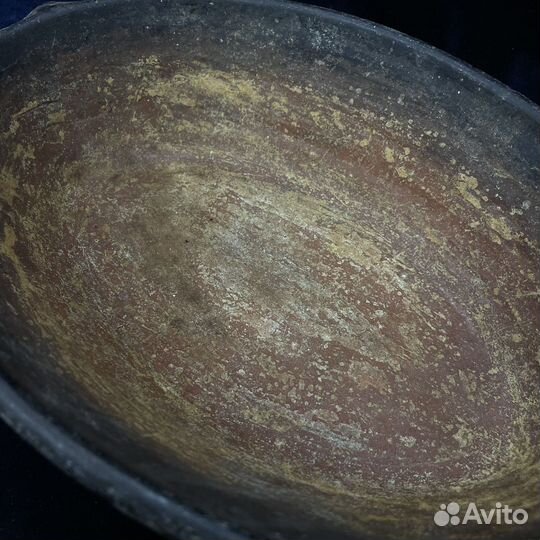 Старинное блюдо утятница керамика глина