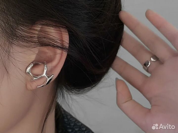 Серьги каффы новые