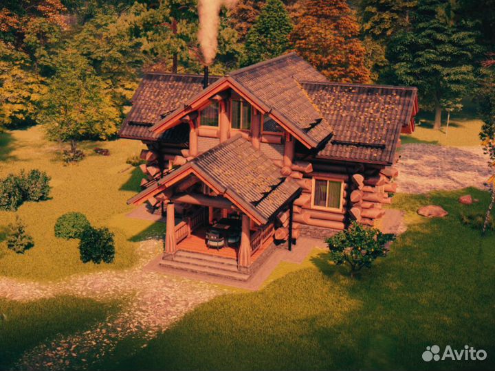 Дом из сруба, кедр, проект 