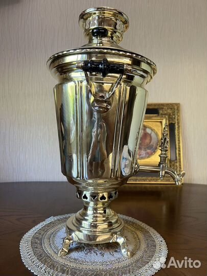 Самовар рюмка свадебная с сердечками на 3.7л