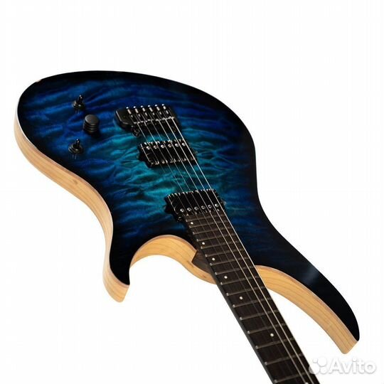 Skervesen 4AP Soul 6 Trans Aquamarine Black Burst