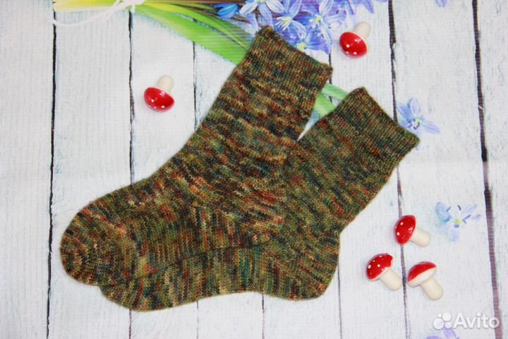 Носки шерстяные вязаные женские