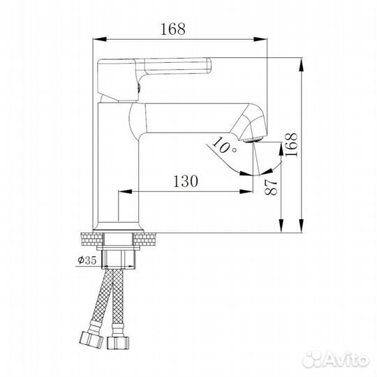 Смеситель для раковины Haiba hb10814-7 Черный