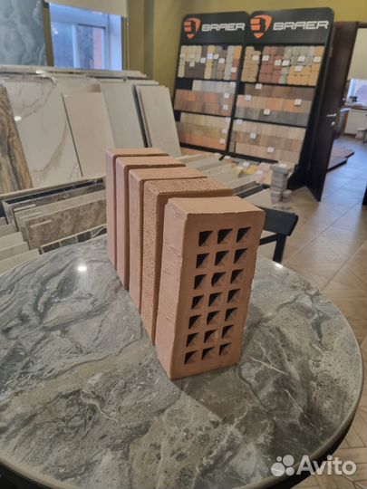 Кирпич облицовочный керамический крафт (кофе) жкз