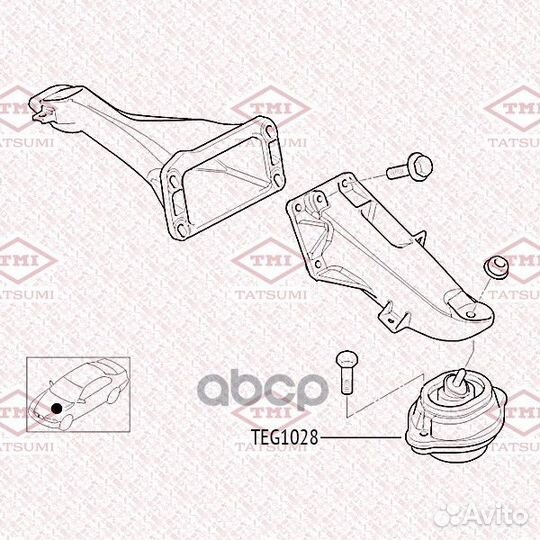 Опора двигателя BMW X5(E53) 00- TEG1028 tatsumi