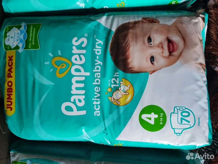 Подгузники pampers 3,4,5 active baby dry