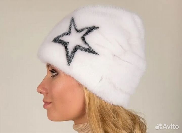 Шапка норковая новая женская
