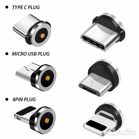 Насадка для магнитного кабеля 360, TypeC, Micro