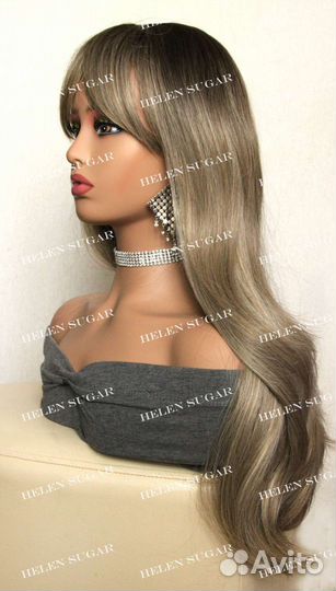 Парик омбре пепельный блонд