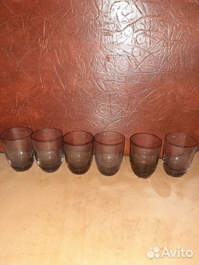 Фужеры марганцевое,урановое,жёлтое,темное стекло