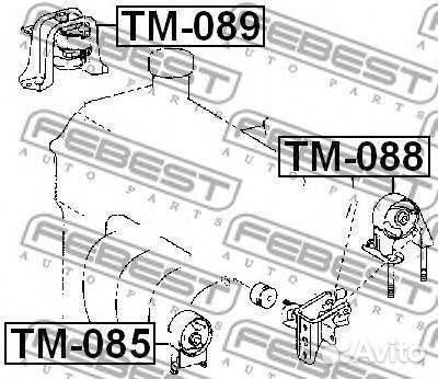 Опора двигателя задняя febest, TM088