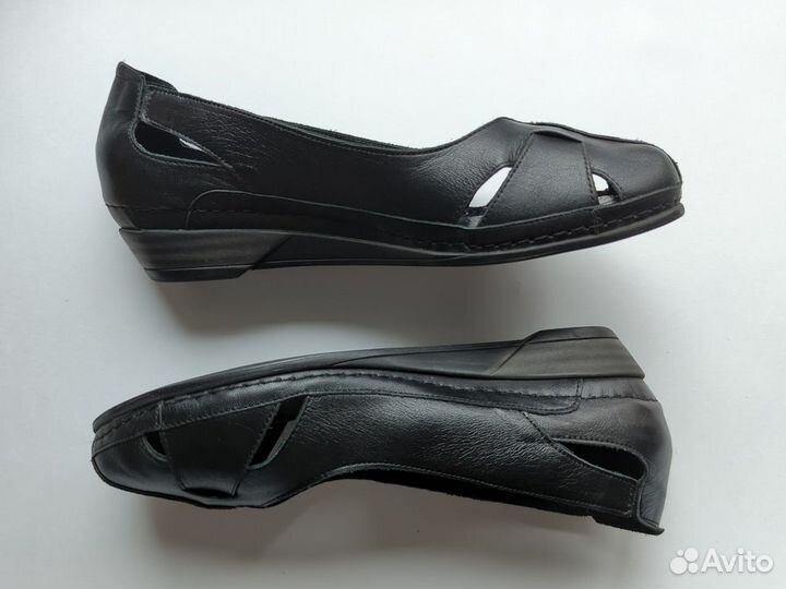 Туфли женские черные Pera Donna (42, нат. кожа)