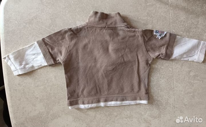 Поло с длинным рукавом 68-74