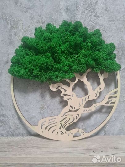 Панно дерево жизни / мох стабилизированный