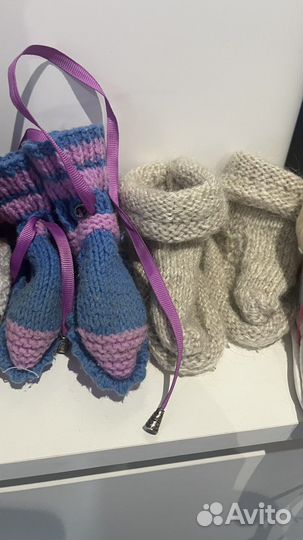 Пинетки вязаные, носки