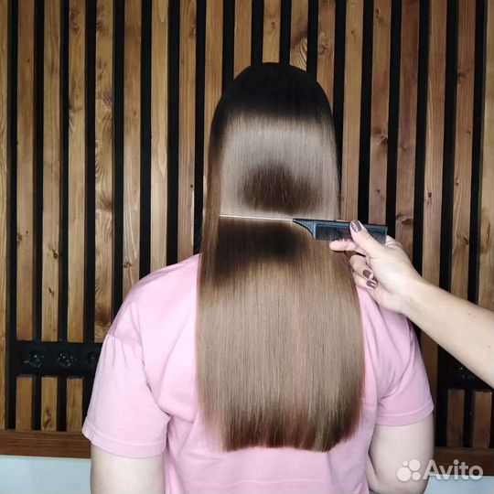 Кератиновое выпрямление волос