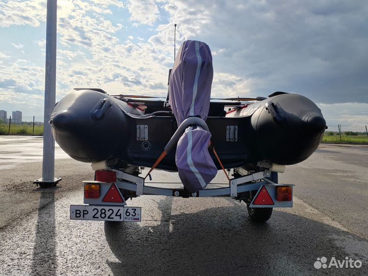 Гладиатор е 380 нднд с мотором Mercury15+прицеп