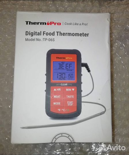Электронный термометр Thermo Pro TP-06S для еды