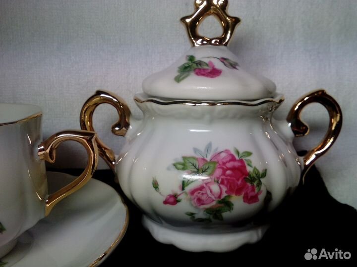 Японский кофейный фарфоровый сервиз 1970-х гг