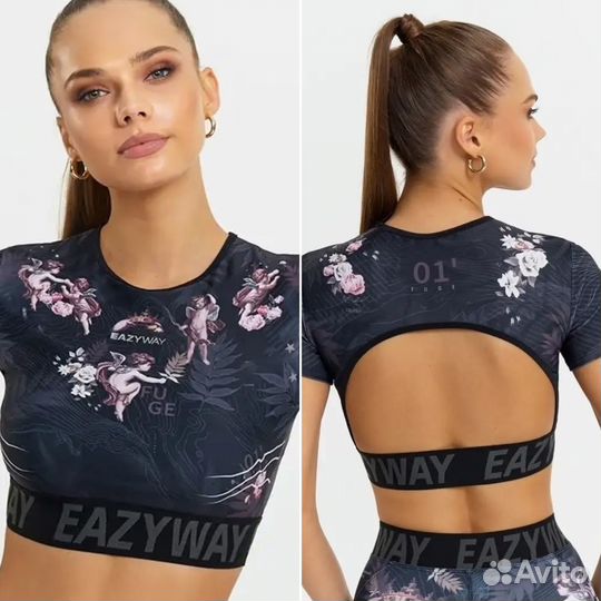 Спортивный костюм топ + велосипедки eazyway