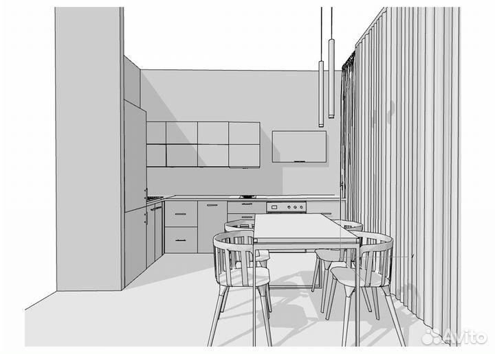 Планировка квартир, домов в белом цвете
