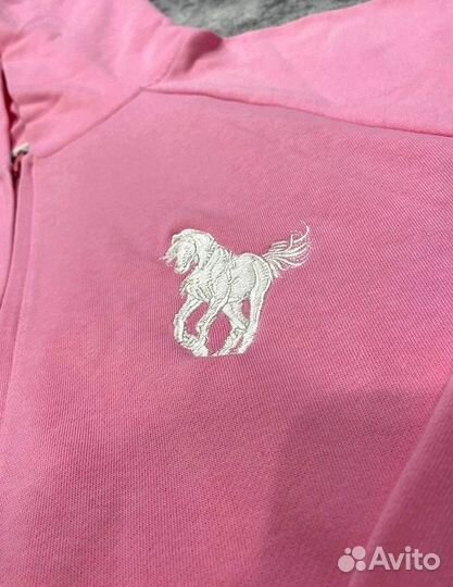Зип худи Balenciaga Polo zip-up hoodie pink