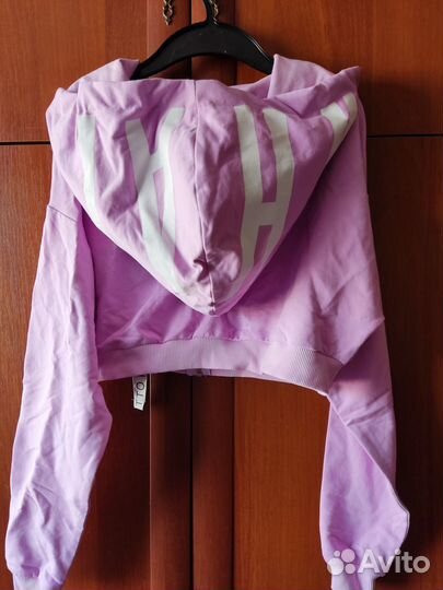 Укороченное худи на молнии