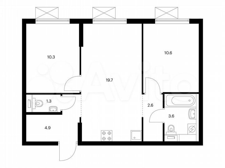 2-к. квартира, 53 м², 25/25 эт.