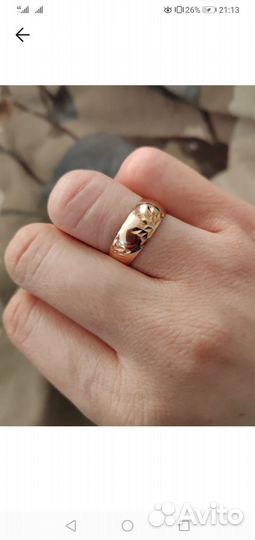 Кольцо золотое новое
