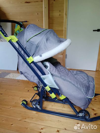 Детские санки коляска ника