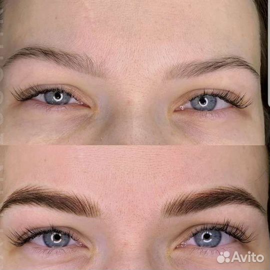 Естественная «волосковая» техника бровей