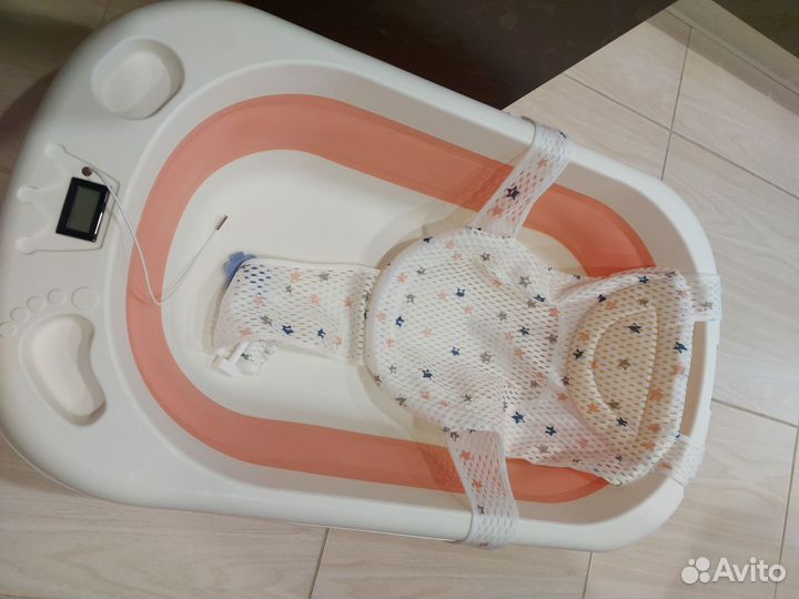 Ванночка для купания складная с термометром