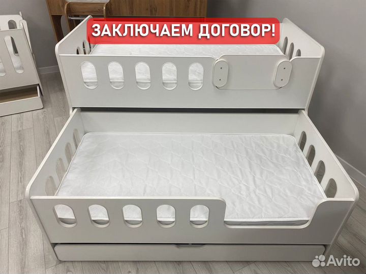 Двухъярусная выкатная кровать