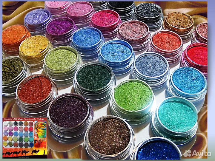 Перламутровая втирка Shell пигменты для ногтей