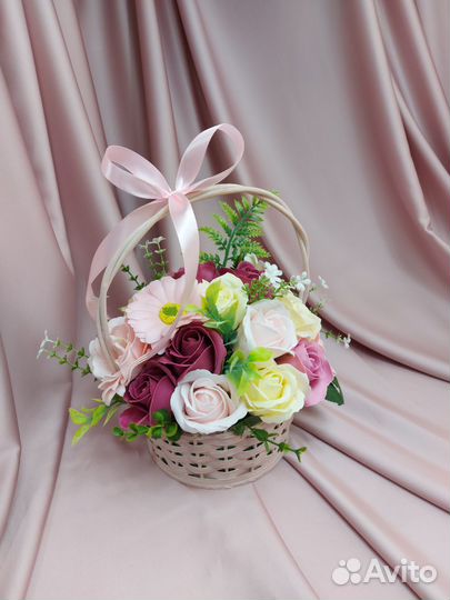 Букеты из мыльных роз