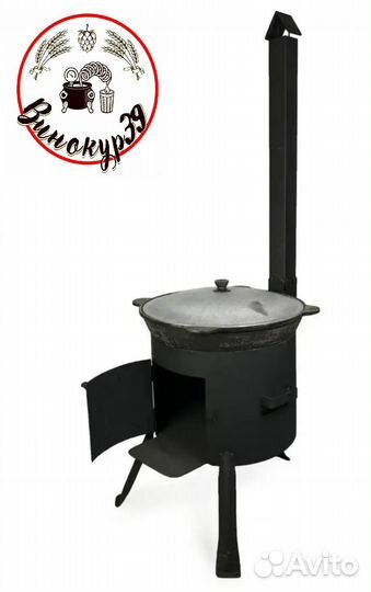 Печь под казан с трубой