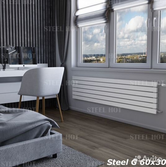 Горизонтальный трубчатый радиатор Steel-Hot от зав