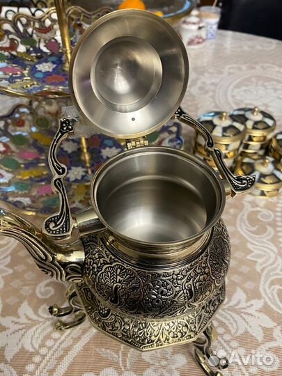 Чайник с подогревом из латуни