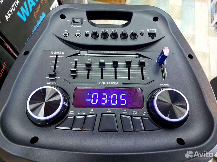 Колонка eltronic 20 56 два микрофона 150 ватт