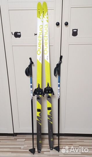 Комплект детские лыжи с палками Декатлон